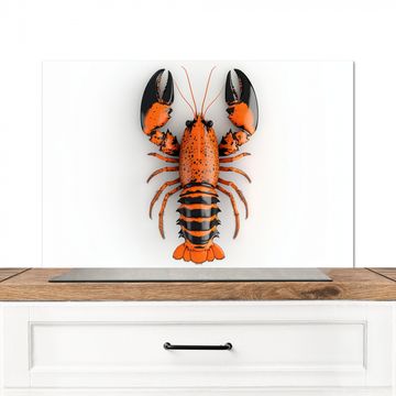 Spritzschutz Küche - Krebs - Schwarz - Orange - Weiß - Einzigartig