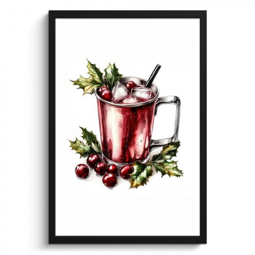 Bilder mit Rahmen - Getränk - Winter - Cocktail - Rot