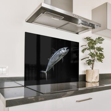 Spritzschutz Küche - Makrele - Fisch - Schwarz