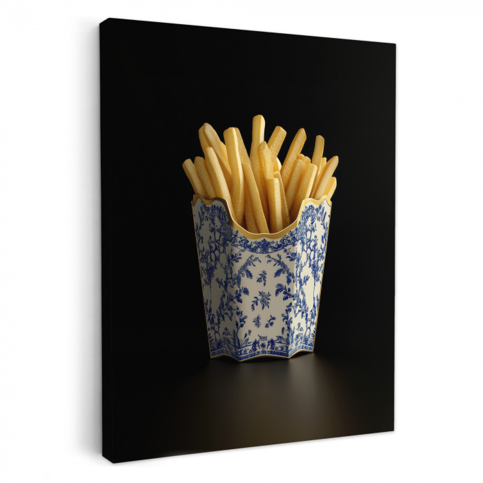 Pommes frites - Porzellan - Delfter Blau - Lebensmittel