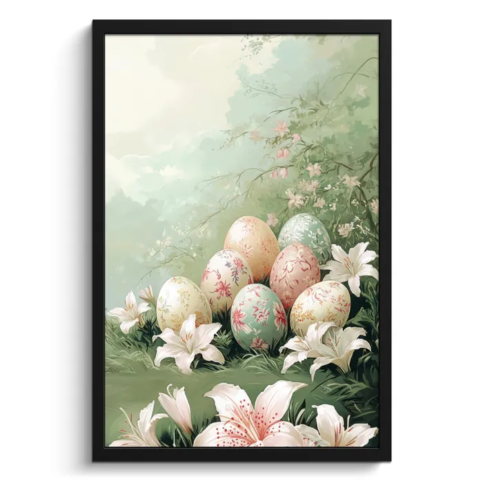 Paaseieren - Pasteltinten - Bloemen KitchenYeah - Keuken - Fotolijst middel -3d