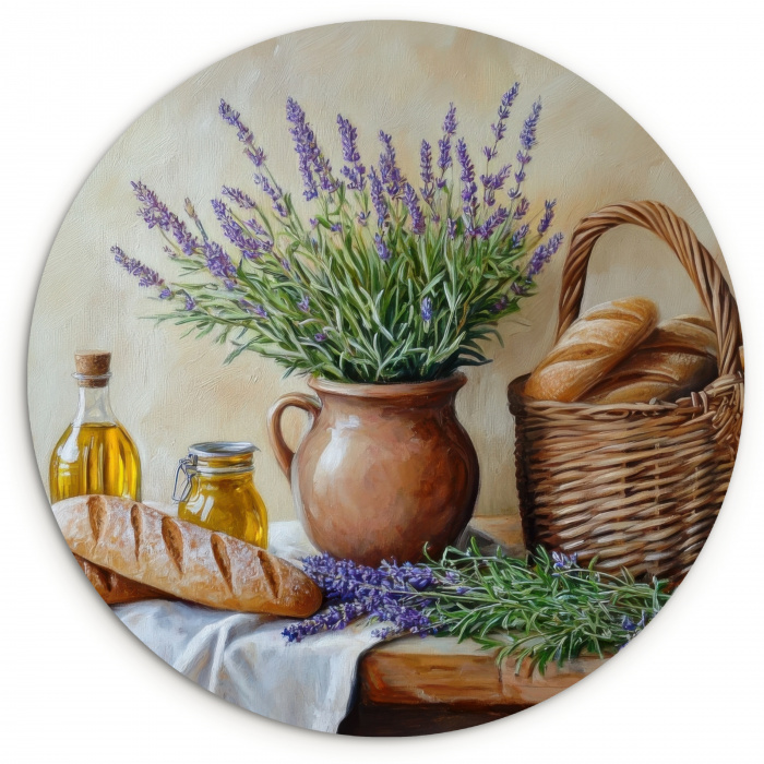 Lavendel - Brot - Stilleben