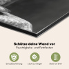 Wasbeer - Cute - Pasta - Tafelkleed - Zwart - Wit Spatscherm Aluminium klein -zcloseup_DE