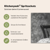Wasbeer - Cute - Pasta - Tafelkleed - Zwart - Wit Spatscherm Aluminium klein -zdetails_DE