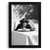 Aap - Spaghetti - Zonnebril - Zwart wit - Cool - Dier KitchenYeah - Keuken - Fotolijst klein -3d