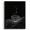 Lijntekening - Koffiekop - Zwart KitchenYeah - Keuken - Fotolijst klein -3d