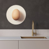 Ei - Beige - Ovaal - Egaal KitchenYeah - Keuken - Wandcirkel Forex klein -sfeer1