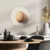 Ei - Beige - Ovaal - Egaal KitchenYeah - Keuken - Wandcirkel Forex klein -sfeer2
