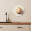 Ei - Beige - Ovaal - Egaal KitchenYeah - Keuken - Wandcirkel Forex klein -sfeer3