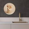 Baguette - Brood - Stokbrood - Beige KitchenYeah - Keuken - Wandcirkel Forex klein -sfeer1