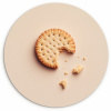 Koekje - Kruimels - beige KitchenYeah - Keuken - Wandcirkel Forex klein -3d