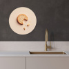 Koekje - Kruimels - beige KitchenYeah - Keuken - Wandcirkel Forex klein -sfeer1