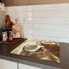 Kokosnoot - Water - Beige - Spetters Inductie beschermer vinyl 3mm middel -sfeer3