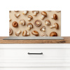 Kastanje Champignons - Beige Spatscherm Aluminium klein -3d_zonderpan