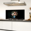 Roze - Bloemen - Vaas - Kleuren Spatscherm Aluminium klein -sfeer4