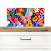 Kleurrijk - Bloemen - Abstract - Stippen Spatscherm Aluminium klein -3d_zonderpan