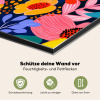 Kleurrijk - Bloemen - Abstract - Stippen Spatscherm Aluminium klein -zcloseup_DE