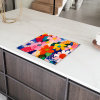 Bloemen - Kleurrijk - Stippen Inductie beschermer vinyl 3mm middel -sfeer8