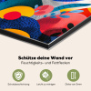 Vormen - Abstract - Stippels - Blauw Spatscherm Aluminium klein -zcloseup_DE