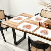 Regenboog - Roze - Pastel kleuren - Hartje Placemat vinyl groot -zzsfeer4_Kitchenyeah-website