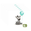 Zebra - Baby dier - Blauwe ballon Placemat vinyl groot -zzsfeer3_Kitchenyeah-website