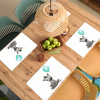 Zebra - Baby dier - Blauwe ballon Placemat vinyl groot -zzsfeer5_Kitchenyeah-website