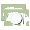 Dino - Triceratops - Dinosaurus - Groen Placemat vinyl groot -zzsfeer2_Kitchenyeah-website