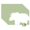 Dino - Triceratops - Dinosaurus - Groen Placemat vinyl groot -zzsfeer3_Kitchenyeah-website