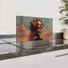 Vrouw - Kroon - Tomaat - Bascilicum - Zonnebril Spatscherm Aluminium klein -zzproduct_nieuw