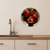 Vrouw - Chocolade - Frambozen - Aardbeien - Koekjes KitchenYeah - Keuken - Wandcirkel Forex klein -sfeer3