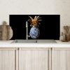 Ananas - Bloemen patroon - Goud - Delftsblauw Spatscherm Aluminium klein -sfeer2