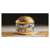 Delftsblauw - Goud - Burger Spatscherm Aluminium klein -3d_volledig