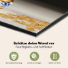 Delftsblauw - Goud - Burger Spatscherm Aluminium klein -zcloseup_DE