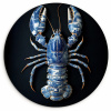 Kreeft - Delftsblauw - Schild - Stoer KitchenYeah - Keuken - Wandcirkel Forex klein -3d