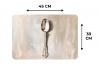 Lepel - Verf - Zilver Placemat vinyl groot -specs