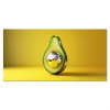 Avocado - Discobal - Geel - Glitter Spatscherm Aluminium klein -3d_volledig