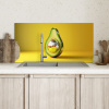 Avocado - Discobal - Geel - Glitter Spatscherm Aluminium klein -sfeer2