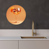 Drank - Oranje - Glitter - Disco KitchenYeah - Keuken - Wandcirkel Forex klein -sfeer1