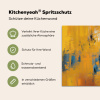 Vrouw - Ogen - Penseelstreken - Geel Spatscherm Aluminium klein -zdetails_DE