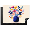Vaas - Bloemen - Boeket Inductie beschermer vinyl 3mm klein -3d