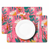 Roze - Bloemen - Wit - Oranje Placemat vinyl groot -zzsfeer2_Kitchenyeah-website