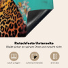 Luipaard - Bloemen - Kroon Inductie beschermer vinyl 3mm klein -tsfeer4_DE