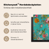 Luipaard - Bloemen - Kroon Inductie beschermer vinyl 3mm klein -zzzzzzusp-haakje_DE