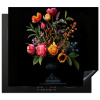 Tulpen - Bessen - Boeket - Vaas Inductie beschermer vinyl 3mm middel -3d