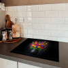 Felgekleurd - Bloemen - Vaas Inductie beschermer vinyl 3mm middel -sfeer3