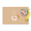 Perzik - Lijntekening - Pit - Beige Placemat vinyl groot -zzzproduct_Kitchenyeah-website