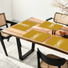 Lijnillustratie - Ananas - Bladkroon - Okergeel Placemat vinyl groot -zzsfeer4_Kitchenyeah-website