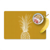 Lijnillustratie - Ananas - Bladkroon - Okergeel Placemat vinyl groot -zzzproduct_Kitchenyeah-website