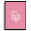 Frambozen - Steel - Getekend - Roze KitchenYeah - Keuken - Fotolijst klein -3d