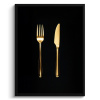 Bestek - Goud - Mes - Vork KitchenYeah - Keuken - Fotolijst klein -3d